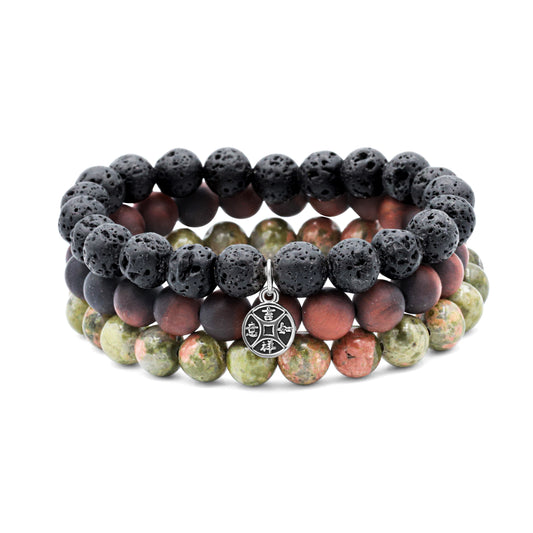 Men's Bracelets Stack of 3