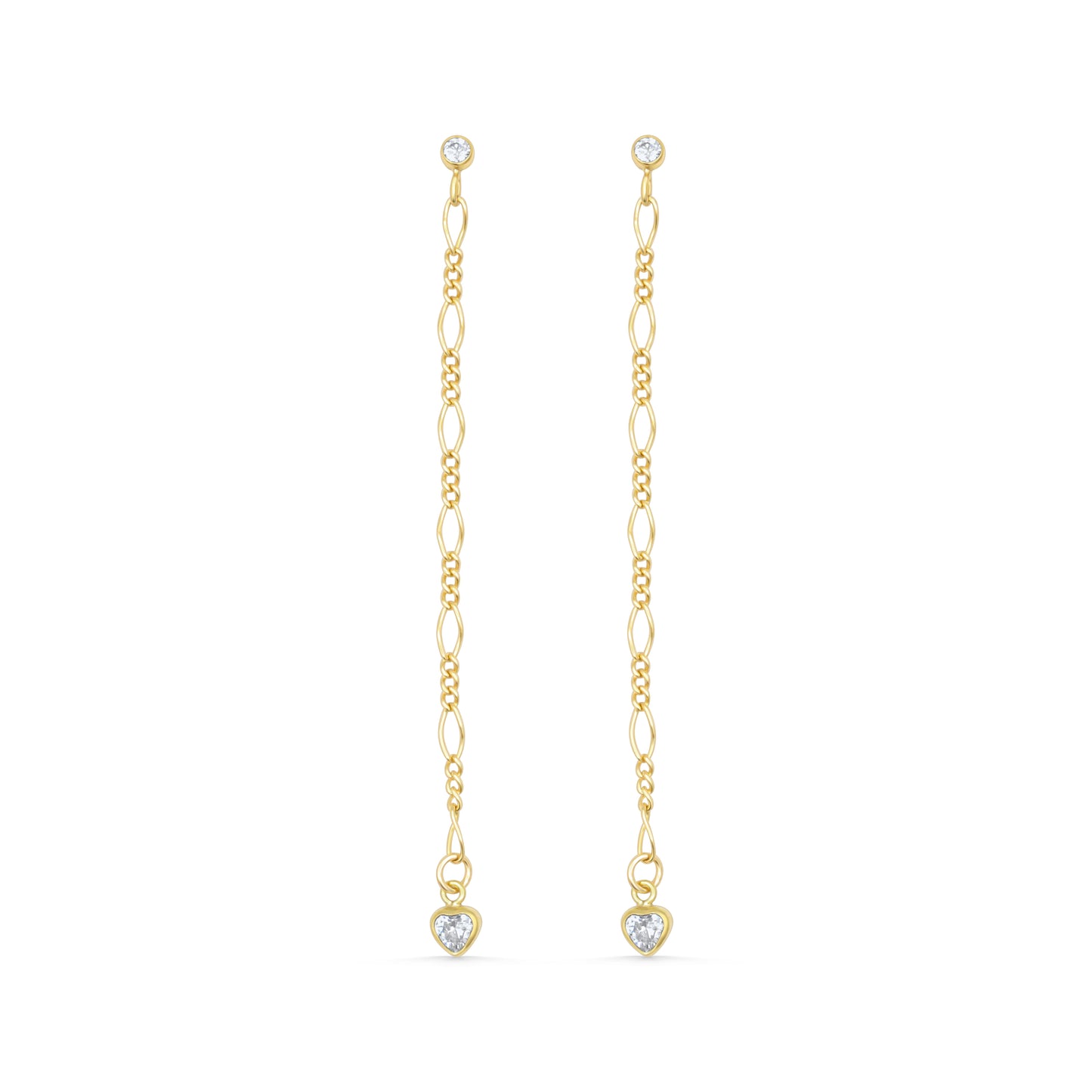 Heart Drop Figaro Earrings