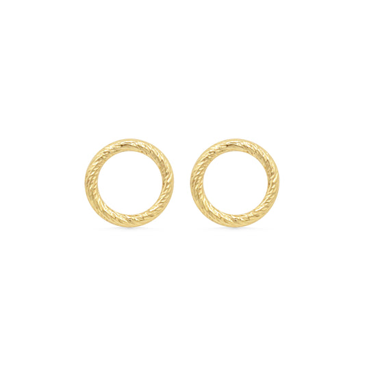 Sparkle circle studs - 14K gold filled