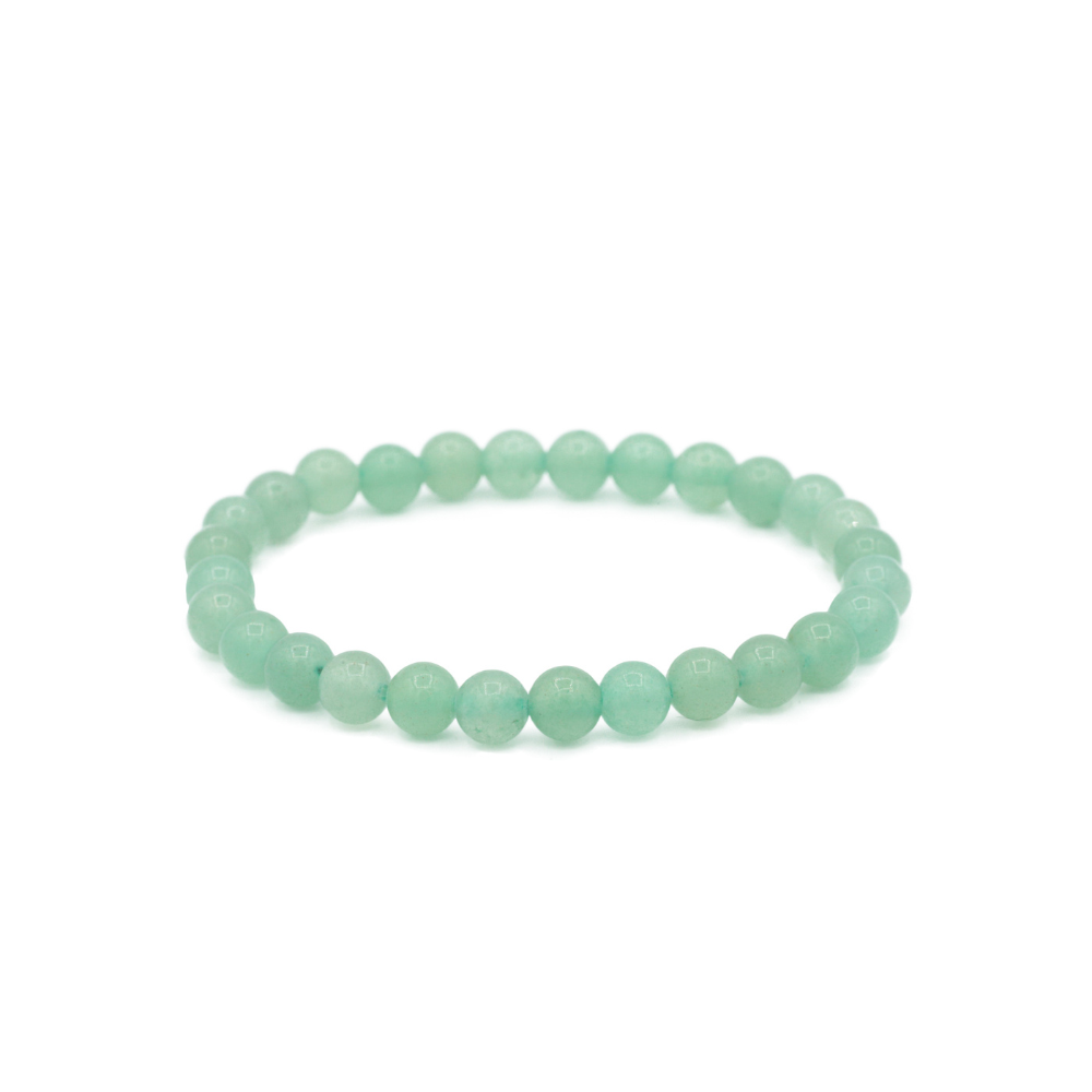 a bracelet made of green jade beads