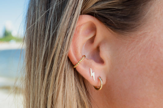 Lightning studs - 14K gold filled - Wholesale