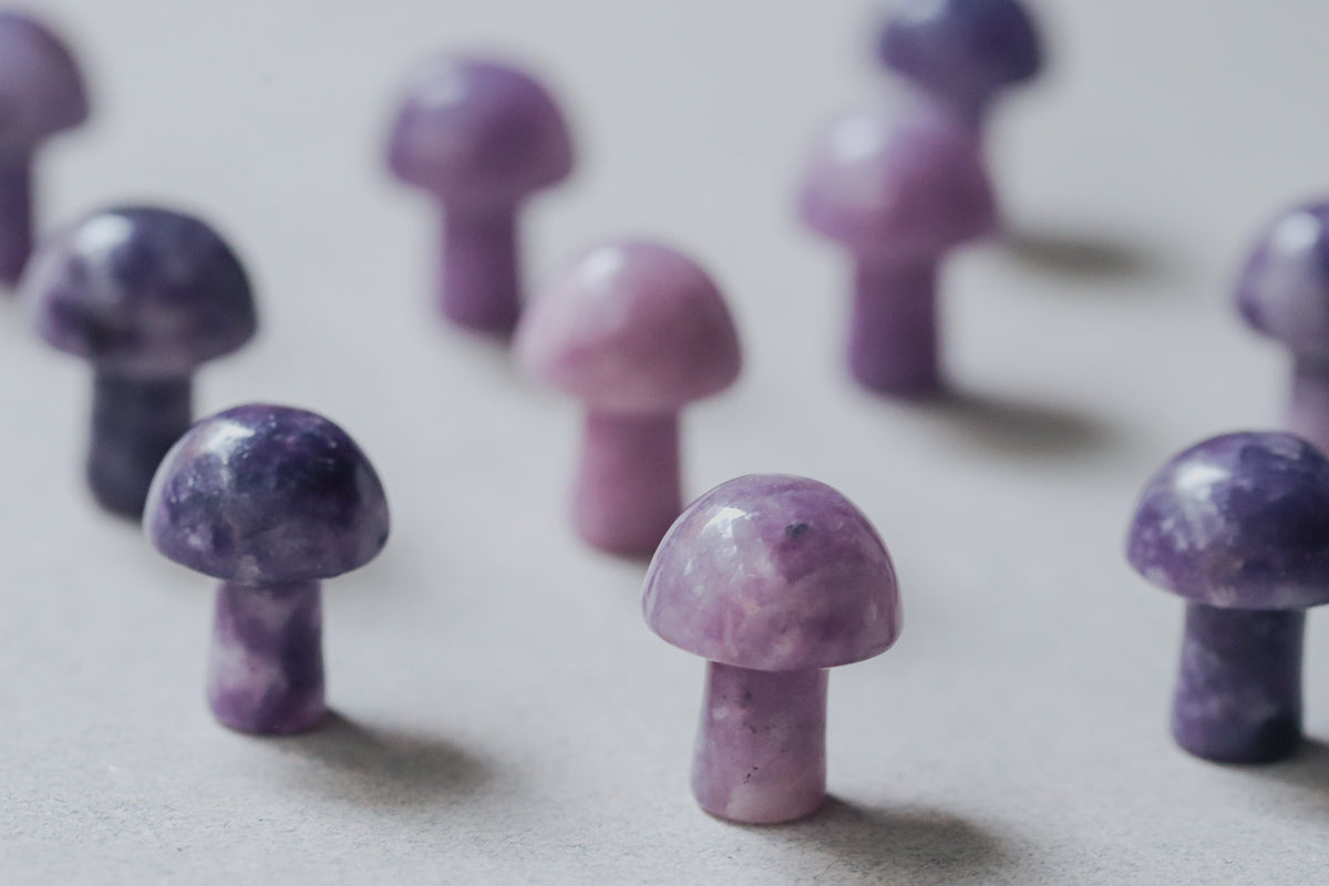 Mushrooms - Lepidolite (5 pack)