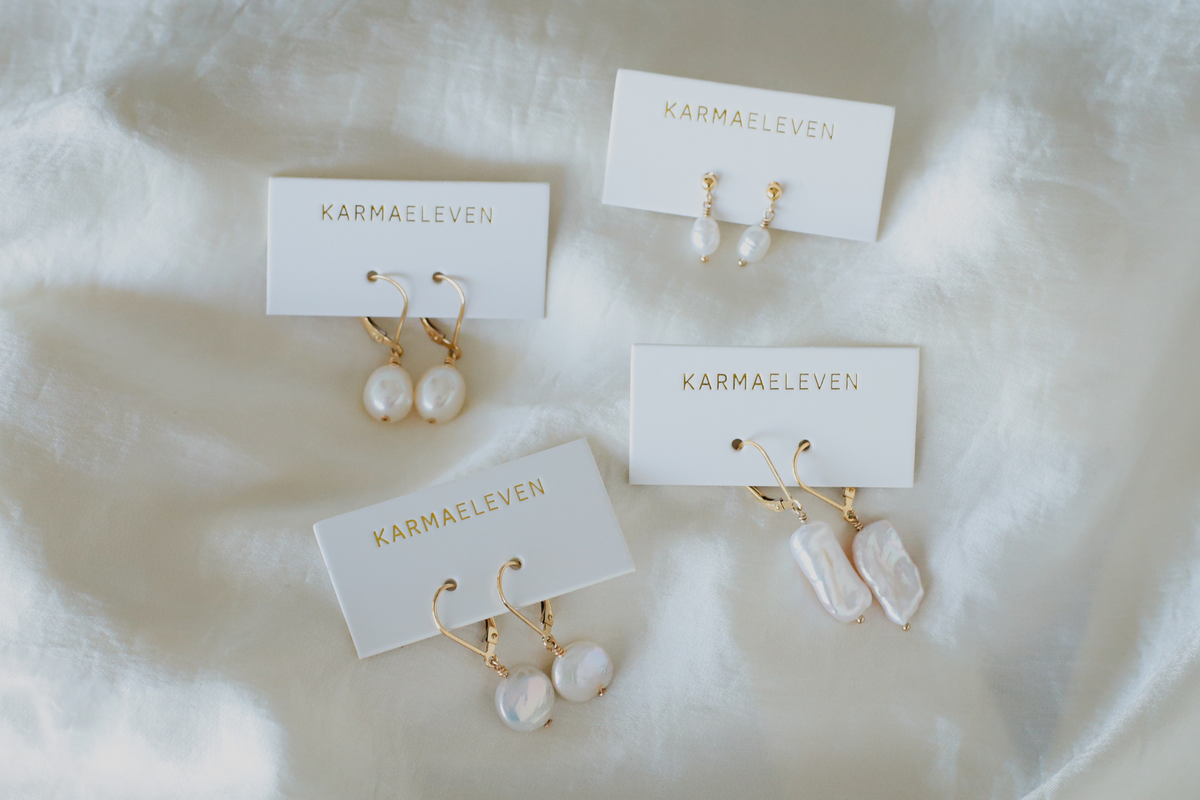 Keishi Pearl Leverback earrings - 14K gold filled