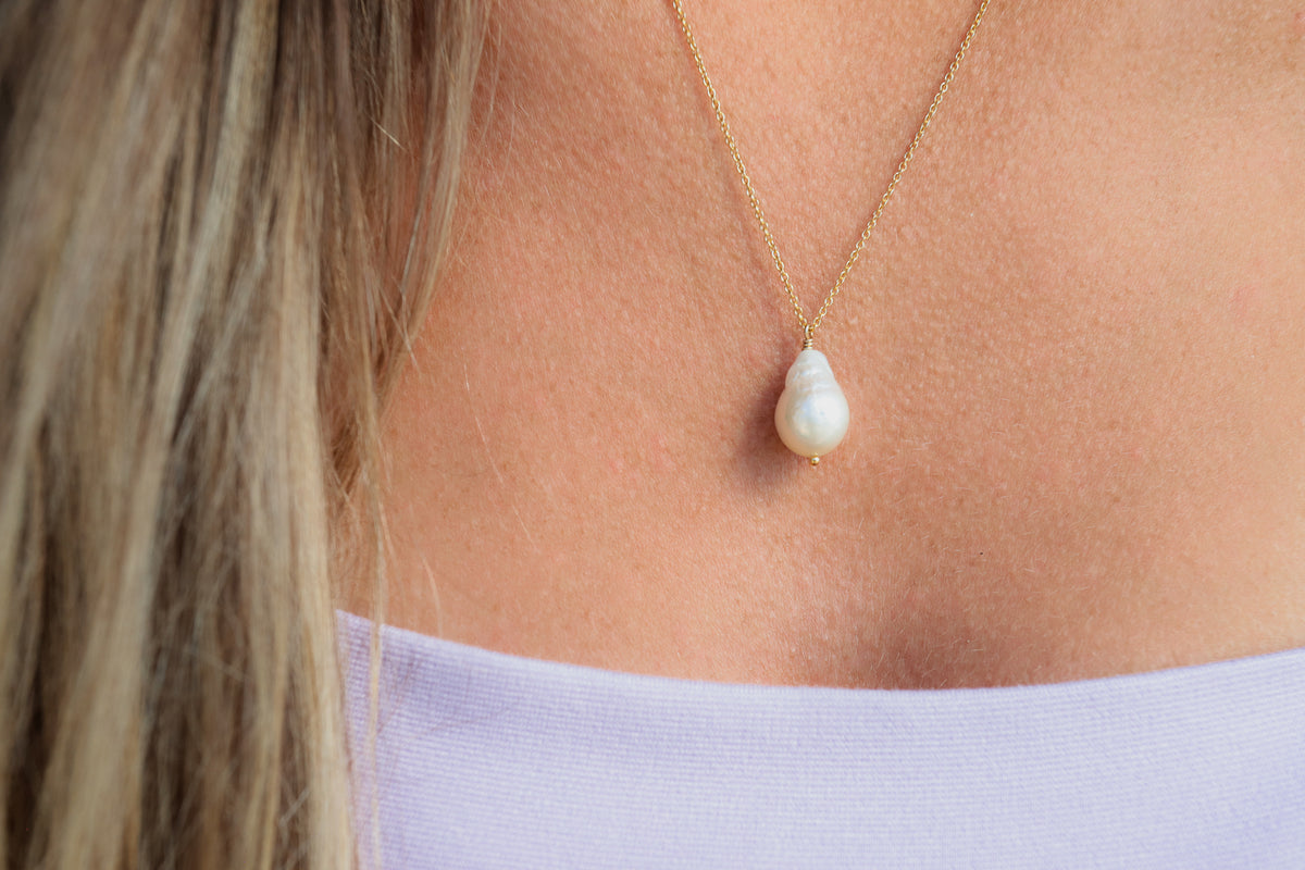 Baroque Pearl Necklace - 14K gold filled