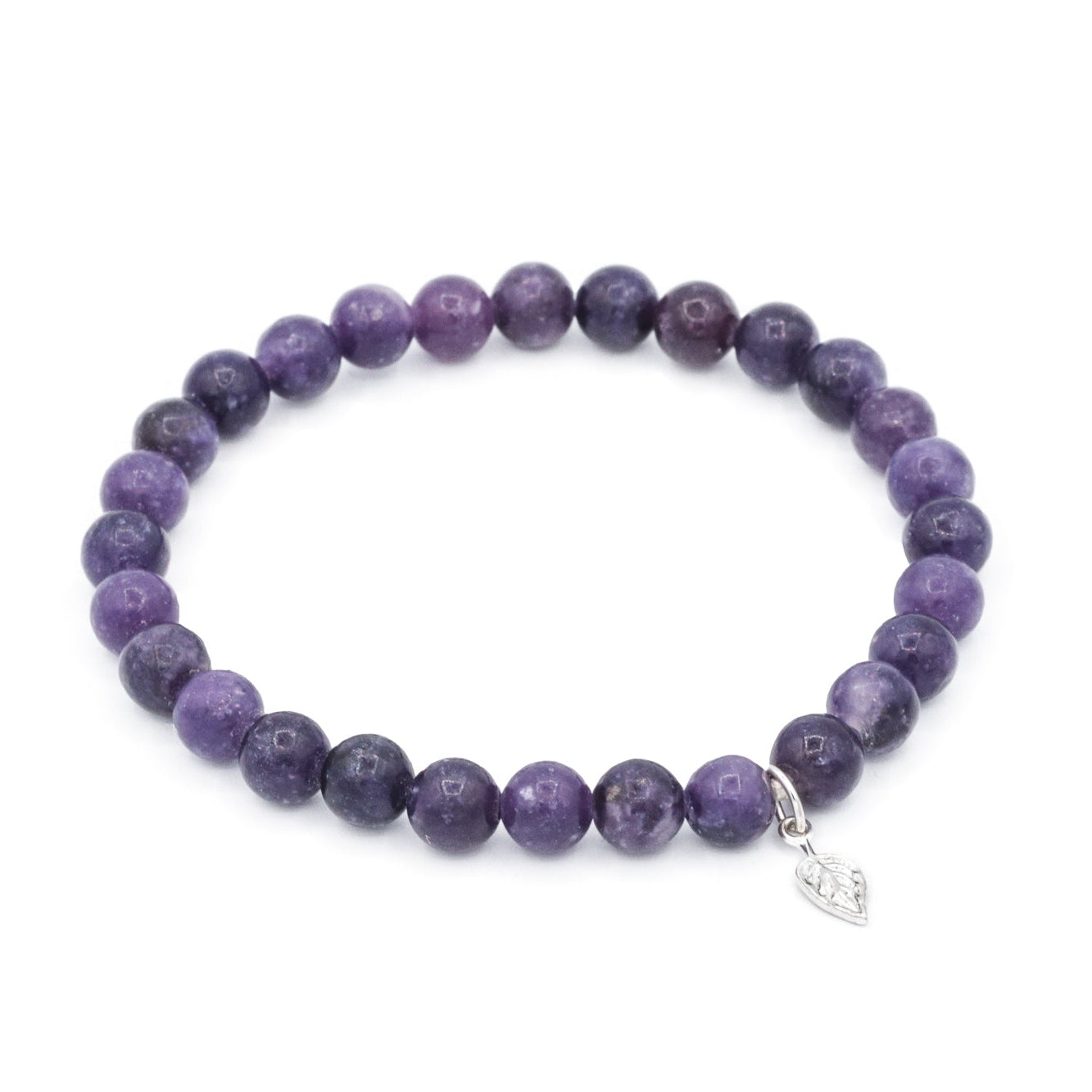 Lepidolite leaf bracelet