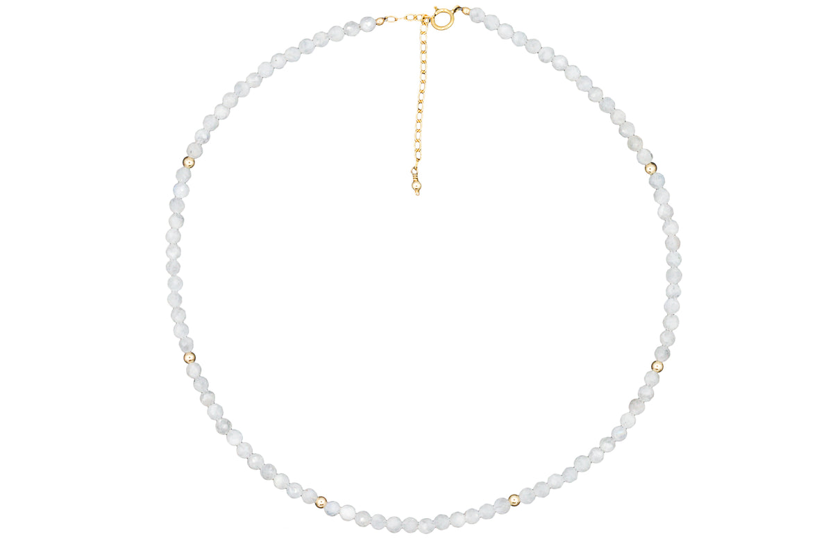 Beaded moonstone necklace