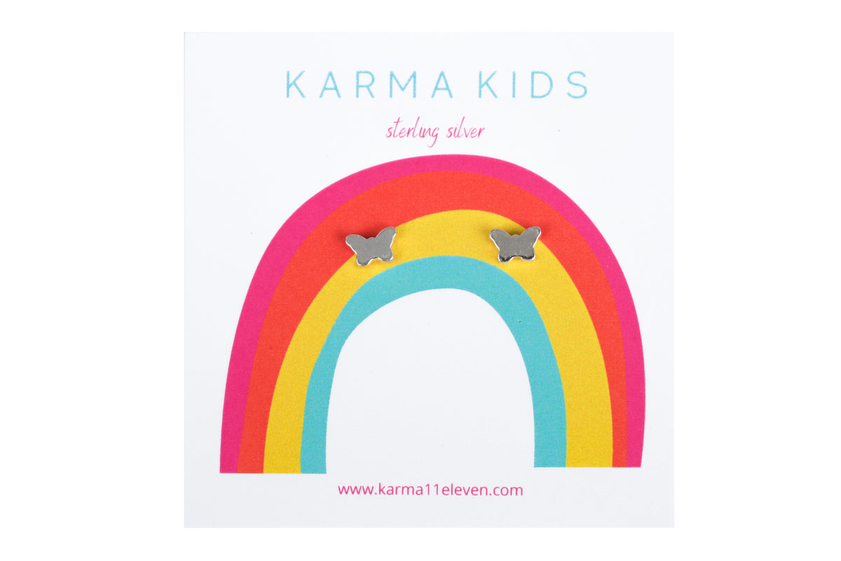 Karma Kid&#39;s Butterfly Studs - Sterling Silver