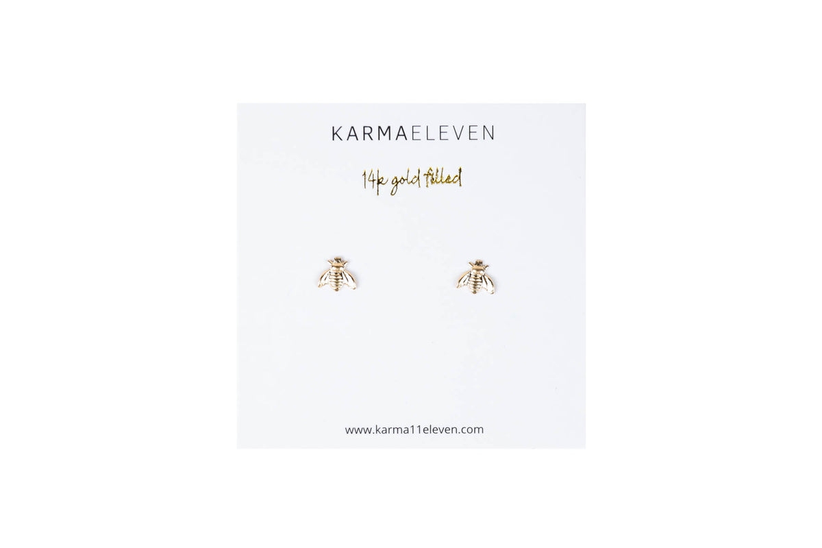 Bee studs - 14K gold filled