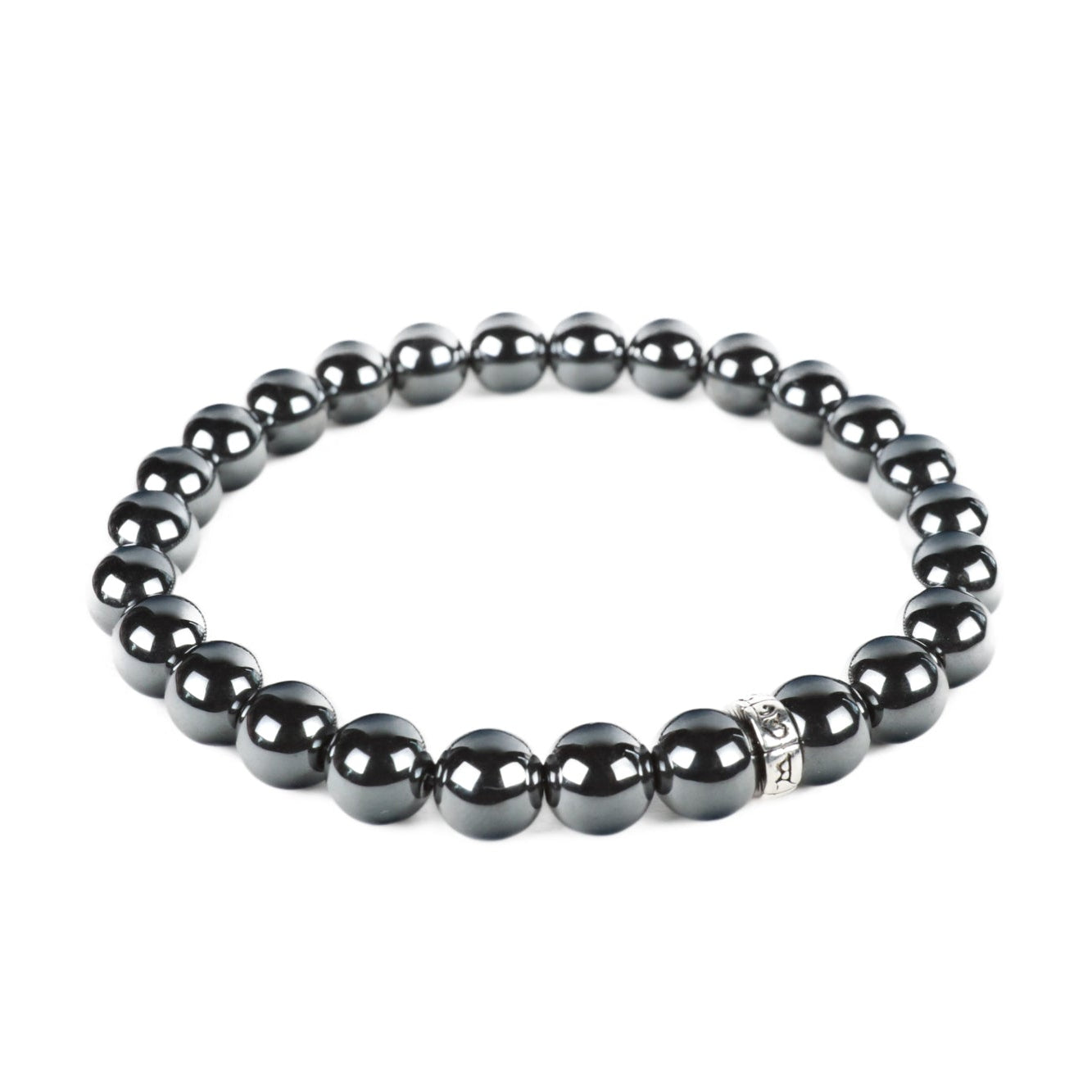 Men's Sterling Silver Hematite Bracelet
