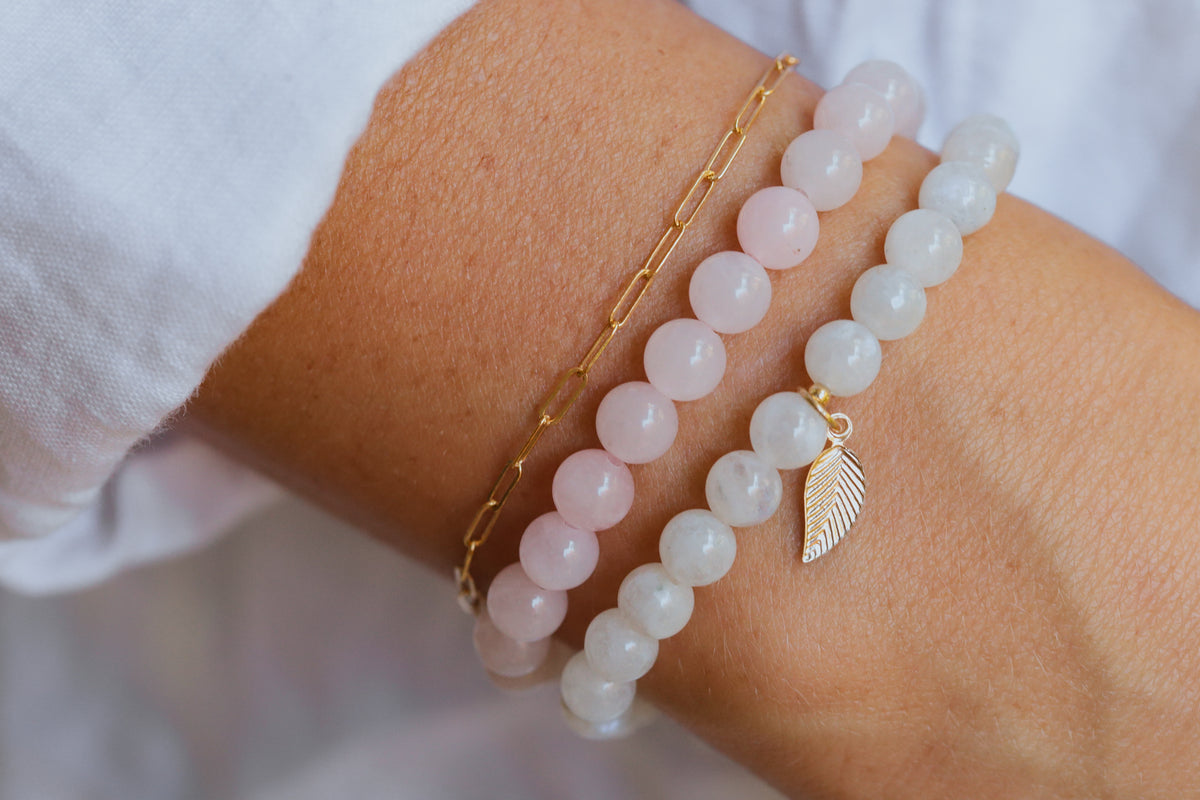 Moonstone Gold Fill Leaf