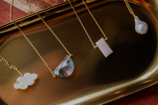 Fluorite Pendant - 14K gold filled
