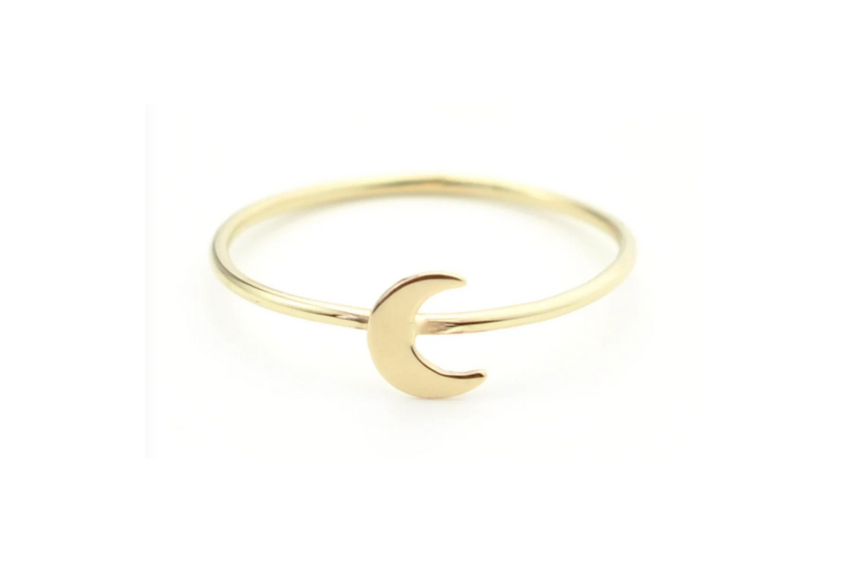 Crescent Moon Ring - 14k Gold Filled